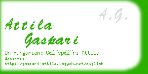 attila gaspari business card